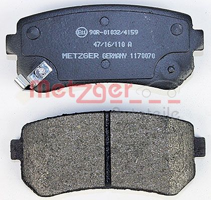 METZGER 1170070 Bremsbelagsatz, Scheibenbremse